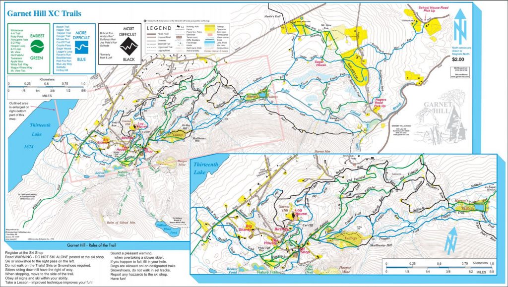 Hill SkiTrailMap The DION WMAC Snowshoe Series